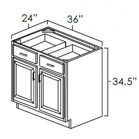 Prescott White 36" Base Cabinet