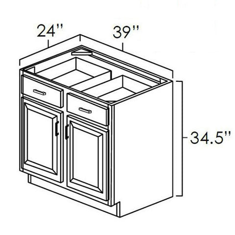 Prescott White 39" Base Cabinet