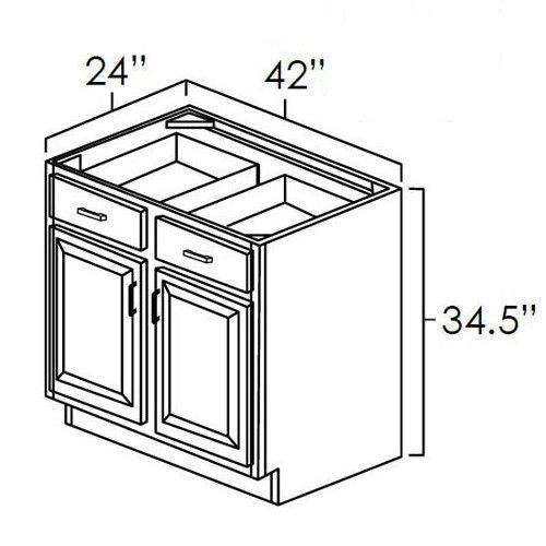 Rigby White Shaker 42" Base Cabinet