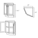 Aspen White 24" Base End Angle Cabinet