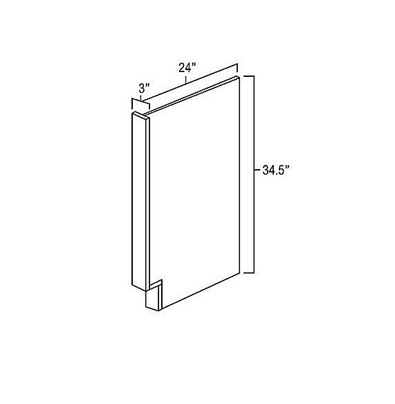 White Shaker Base End Panel / Dishwasher Panel