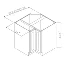 Midnight Black Shaker 33" Base Easy Reach Corner Cabinet