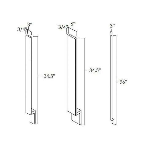 White Shaker 3" Base Filler