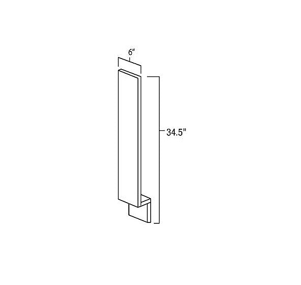 White Shaker 6" Base Filler