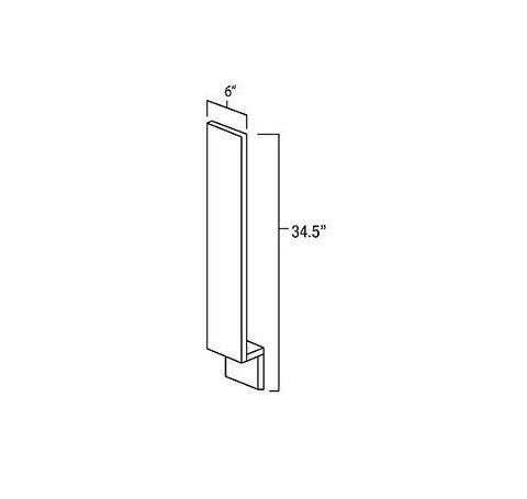 White Shaker 6" Base Filler