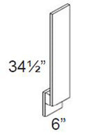Rustic Hickory Shaker 6" Base Filler Pre-Assembled