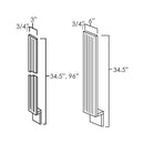 White Shaker 3" Fluted Base Filler