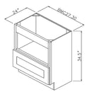 White Shaker 30" Base Microwave Cabinet Pre-Assembled