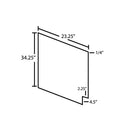 Knotty Hickory Shaker 23.25" x 34.25" Base Skin