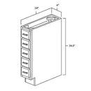 White Shaker 6" Base Spice Drawer Cabinet Pre-Assembled