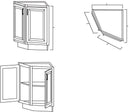 Winchester Grey 24" Base End Angle Cabinet