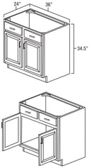Winchester Grey 36" Sink Base