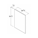 Shaker Aberdeen Green Base Decorative Door Panel - 23 1/2"W x 29"H