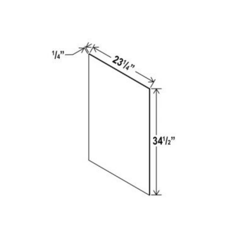 Shaker Aberdeen Green Base Skin Veneer Panel - 23 1/4"W x 34 1/2"H x 1/4"D