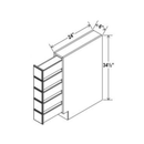 Shaker Aberdeen Green Base Spice Drawer - 34 1/2"W x 24"H x 6"D - 5DRW