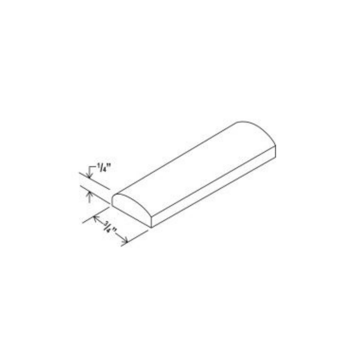 Shaker Aberdeen Green Batten Moulding - 96"W x 3/4"H x 1/4"D