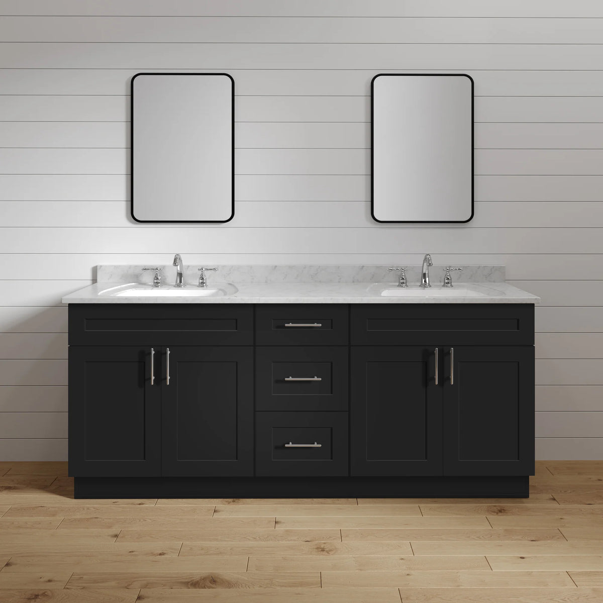 Shaker Black Bathroom Vanities Pre-Assembled