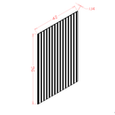 Shaker Cinder 42" H x 96" W Finished Bead Board Plywood Panel