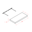 Belmont Almond 36" Floating Shelf