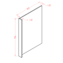 Oak Refrigerator End Panel - 1-1/2""W x 96"H x 30"D (Panel Width 1/2")