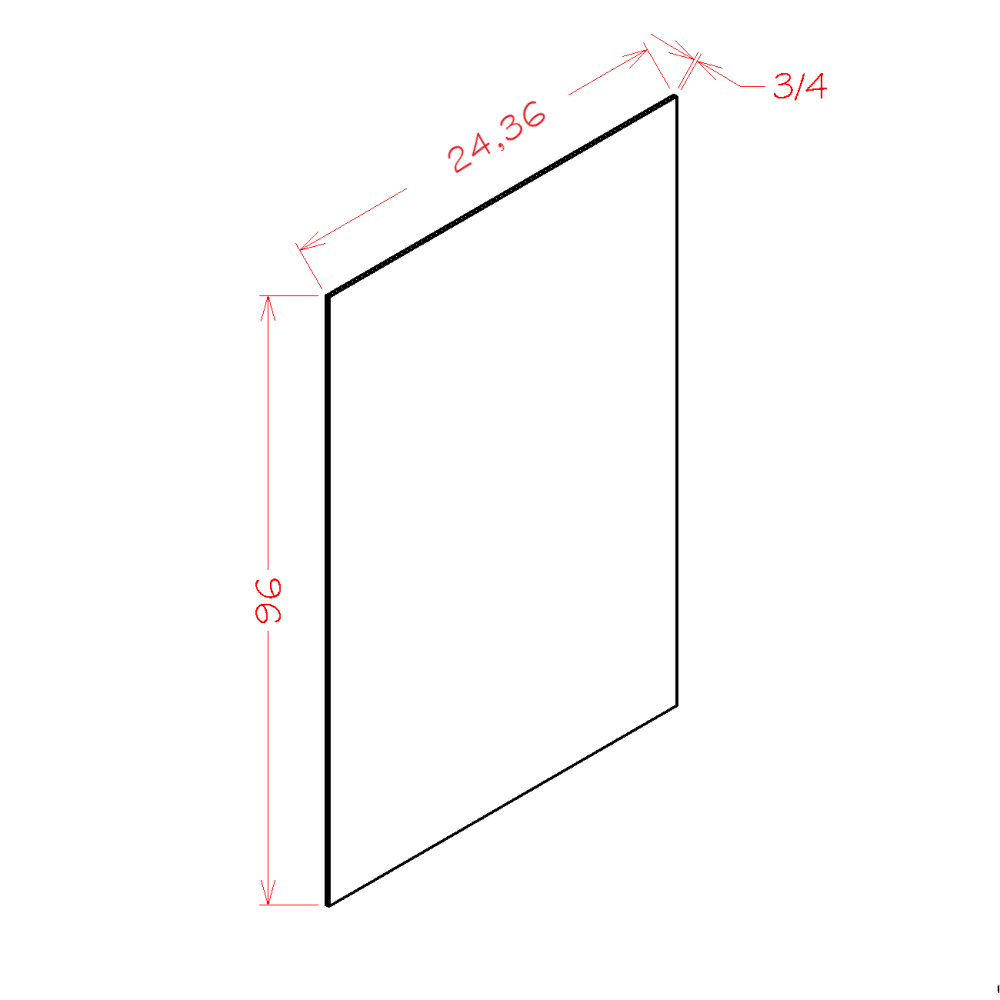 Belmont Cashmere 36" Shelf Board Assembled