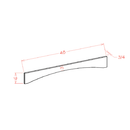 Shaker Cinder Shaker 48" Arched Valance Pre-Assembled