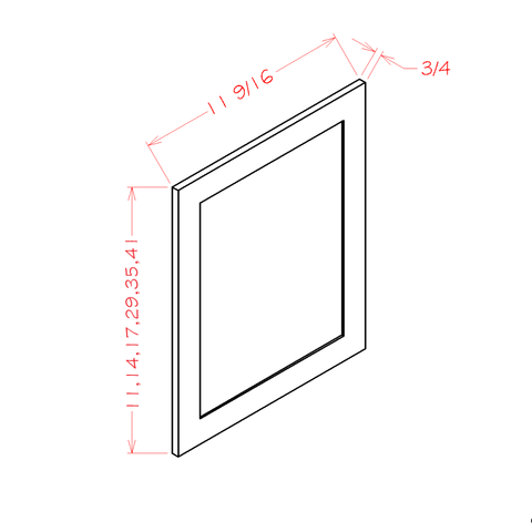 Ridgeline Graphite 11-1/2" W x 29" H Wall Decorative Door Panel