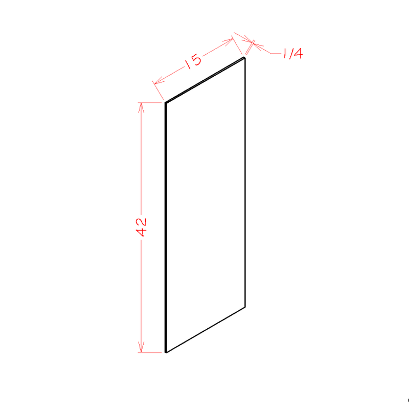 Shaker Cinder 15" W x 42" H Wall Skin Panel Pre-Assembled