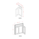 Shaker Ivy 42" Diagonal Corner Sink Front - Preassembled