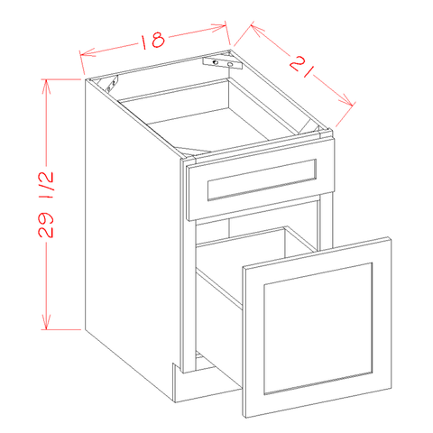 Ridgeline Graphite 18" W x 21" D x 29-1/2" H Two Drawer File Base Cabinet