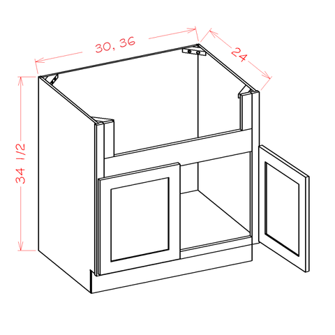 Ridgeline Basil 30" Farmhouse Sink Base