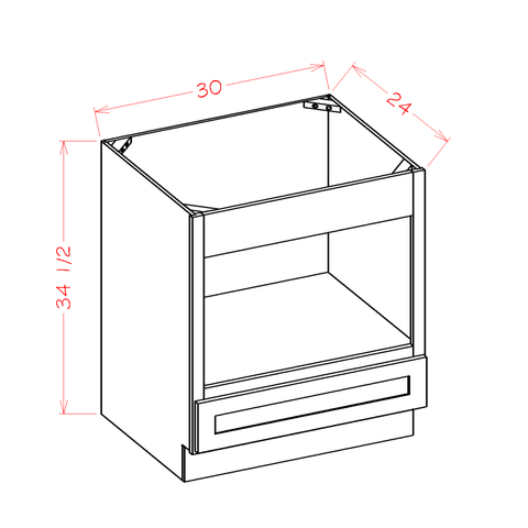 Ridgeline Graphite 30" Microwave Base Cabinet