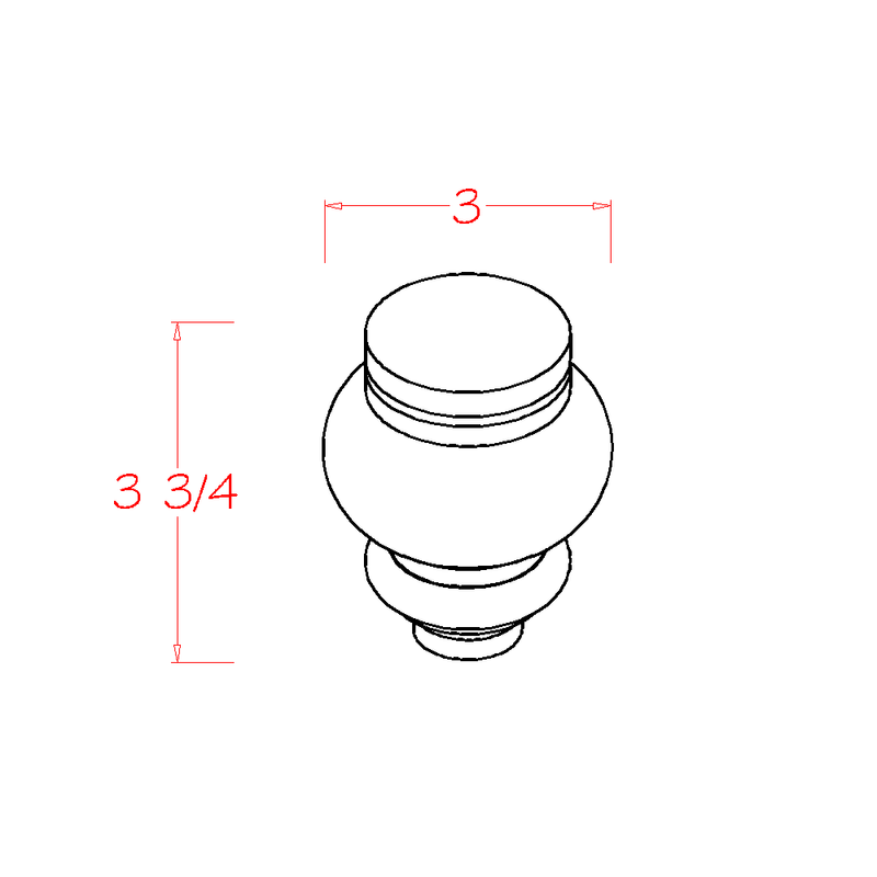 Shaker Cinder Circle Foot Pre-Assembled