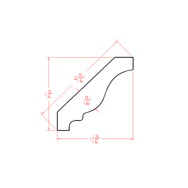 Casselberry Saddle Crown Moulding Pre-Assembled