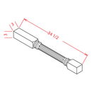 Shaker Cinder 3"W X 34 1/2"H Fluted Decorative Leg Pre-Assembled
