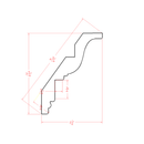 Casselberry Saddle Inset Crown Moulding