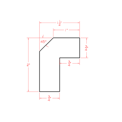 Belmont Almond Angle Light Rail Moulding