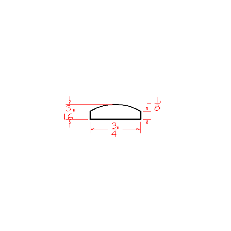 Shaker Cinder 3/16" D x 3/4" H x 96" W Batten Moulding Pre-Assembled