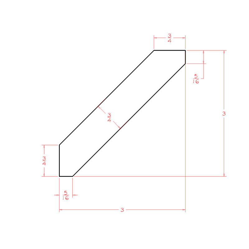 Shaker Cinder Large Angle Crown Moulding Pre-Assembled