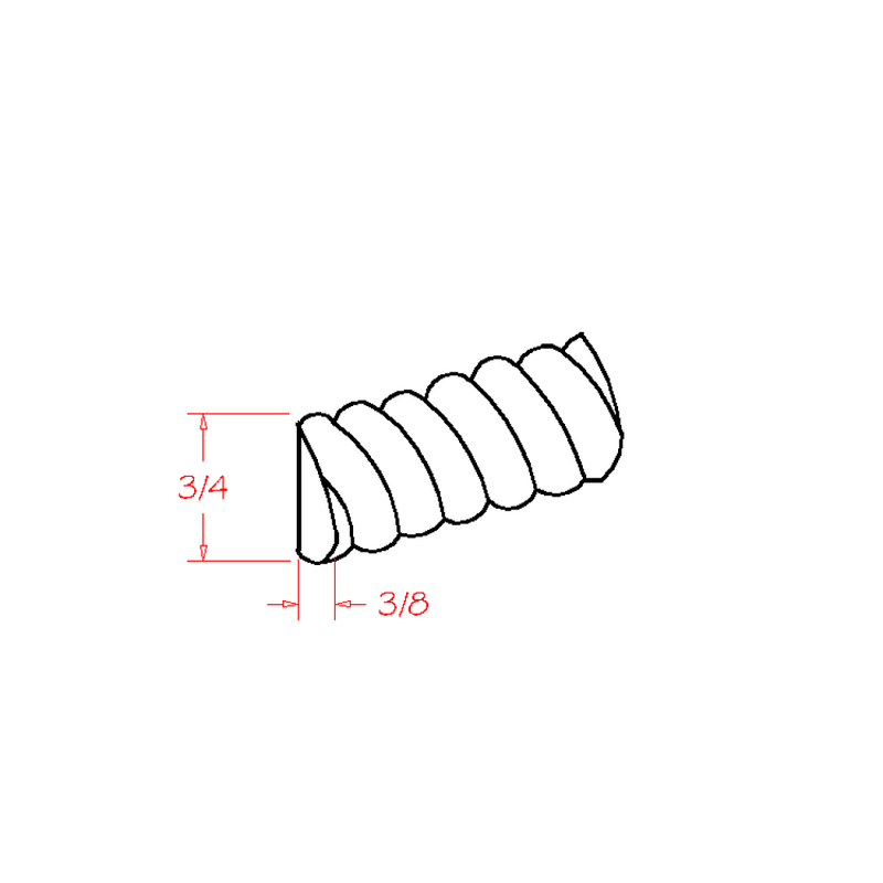 Casselberry Antique White Rope Moulding Pre-Assembled