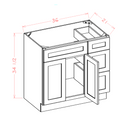 Belmont Almond 36" Vanity Combo w/ Drawers on Right