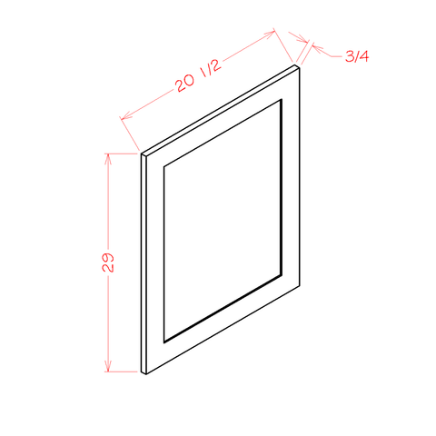 Ridgeline Graphite Vanity Decorative End Panel
