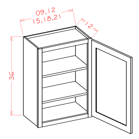 Ridgeline Graphite 21" W x 36" H Wall Cabinet Assembled