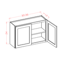 Shaker Essence Oak Bridge Cabinet - 36"W x 24"H x 12"D -2D-1S