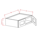 Shaker Cinder 30" W x 15" H Wall Refrigerator Cabinet Pre-Assembled