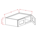 Shaker Cinder 33" W x 15" H Wall Refrigerator Cabinet Pre-Assembled