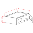 Shaker Cinder 36" W x 15" H Wall Refrigerator Cabinet Pre-Assembled