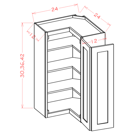 Ridgeline Graphite 24" W x 30" H Wall Easy Reach