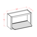 Oak Wall Microwave Shelf - 26-1/2"W x 3/4"H x 17"D (SO, EO) Pre-Assembled