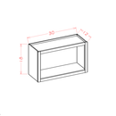 Oak Wall Open Cabinet - 30"W x 18"H x 12"D (SO, EO) Pre-Assembled